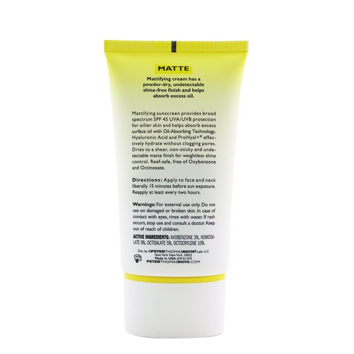 彼得罗夫 Peter Thomas Roth Max Matte Shine Control Sunscreen Broad Spectrum SPF 45 (Exp. Date: 09/2023) 50ml/1.7ozProduct Thumbnail
