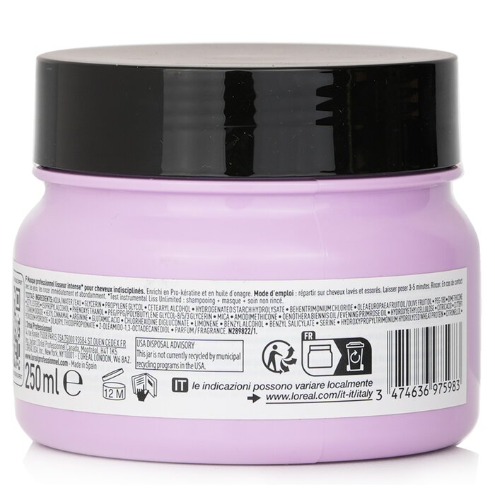 L'Oreal Serie Expert - Liss Unlimited Professional Hairmask For Unruly Hair 250ml/8.5ozProduct Thumbnail