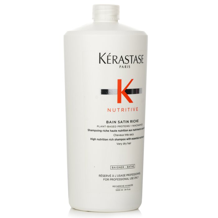 Kerastase Nutritive Bain Satin Riche High Nutrition Rich Shampoo With Essential Nutriments (Very Dry Hair) 1000ml/34ozProduct Thumbnail