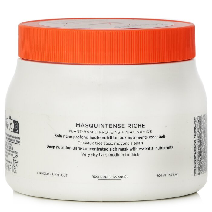 Kerastase Nutritive Masquintense Riche Deep Nutrition Ultra Concentrated Rich Mask With Essential Nutriments 500ml/16.9ozProduct Thumbnail