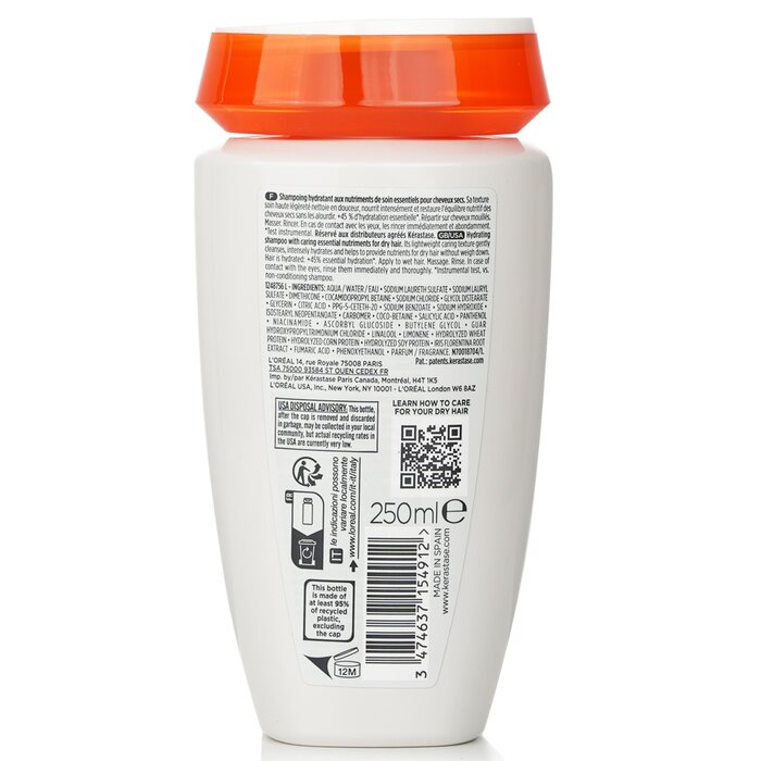 Kerastase Nutritive Bain Satin Hydrating Shampoo With Essential Nutriments (Dry Hair) 250ml/8.5ozProduct Thumbnail