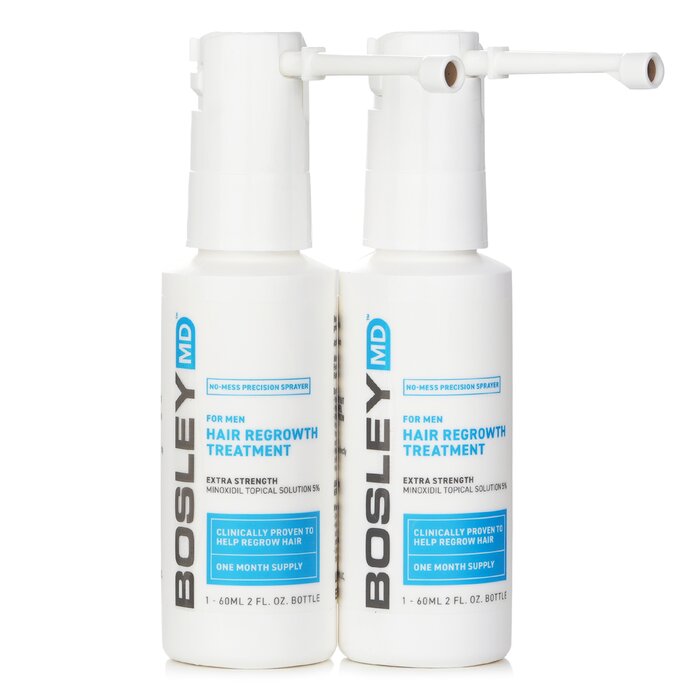 Bosley Men's Hair Re growth Treatment Spray (Minoxidil Topical Solution 5%) 60ml x 2Product Thumbnail