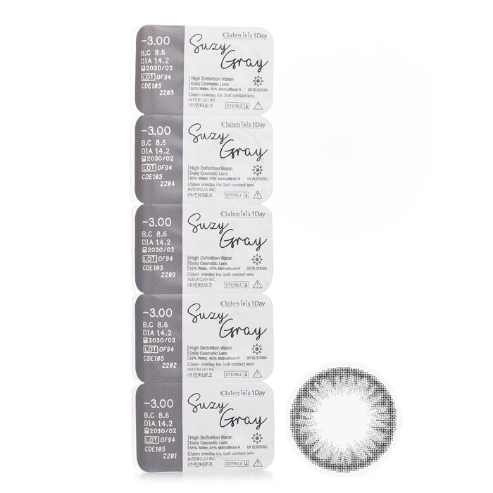 Clalen Iris 1Day Suzy Gray 5pcs x 1 stripProduct Thumbnail