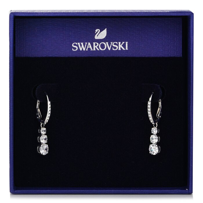 Swarovski Attract Trilogy hoop earrings 5416155 - Round cut, White, Rhodium plated WhiteProduct Thumbnail