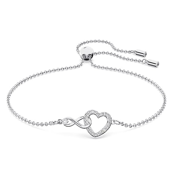 Swarovski Swarovski Infinity bracelet 5524421 - Infinity and heart, White, Rhodium plated WhiteProduct Thumbnail