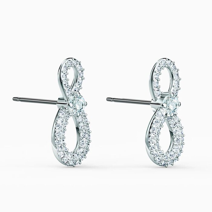 Swarovski 施華洛世奇  Swarovski Infinity drop耳環 5518880 - 無限符號, 白色, 鍍白金色 白色Product Thumbnail