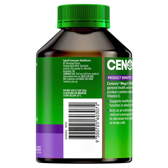 Cenovis [Authorized Sales Agent] Cenovis MEGA E 500mg - 250 Capsules 250pcs/boxProduct Thumbnail