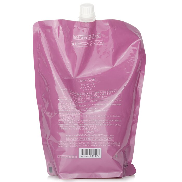 Shiseido Sublimic Luminoforce Shampoo Refill (Colored Hair) 1800mlProduct Thumbnail