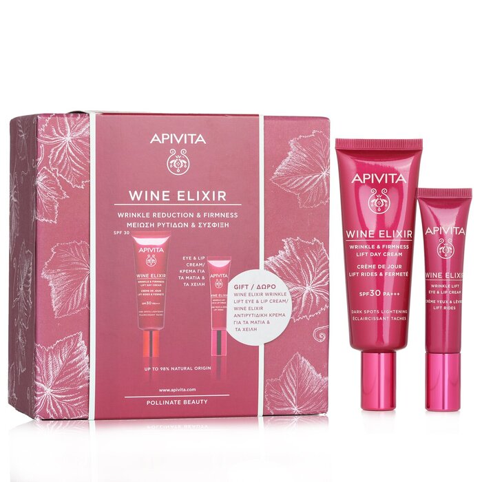 Apivita Wine Elixir Wrinkle Reduction & Firmness Gift Set: Day Cream SPF 30 40ml+ Eye & Lip Cream 15ml 08520 (Exp. Date: 12/2023) 2pcsProduct Thumbnail