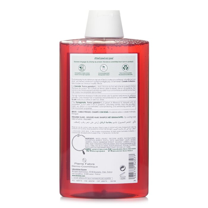 Klorane Shampoo With Pomegranate (Radiance Color Treated Hair) 400ml/13.5ozProduct Thumbnail