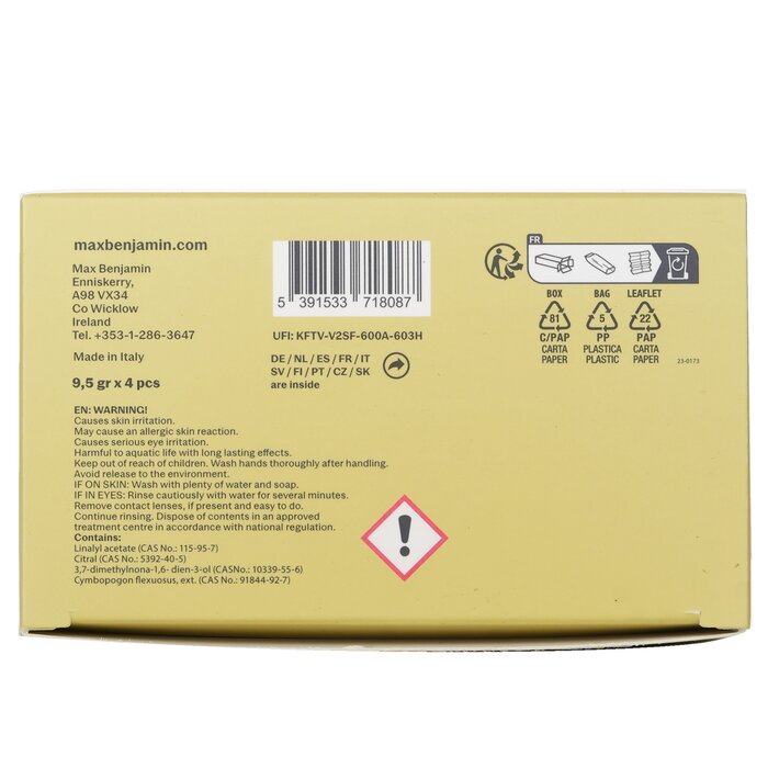 Max Benjamin Car Fragrance Gift Set - Lemongrass And Ginger 4pcsProduct Thumbnail