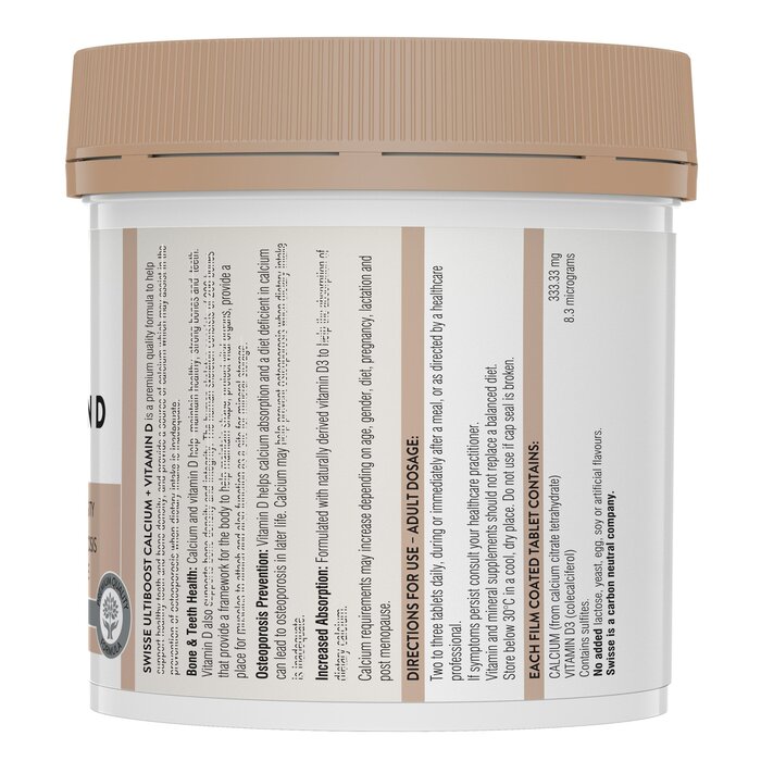 Swisse Ultiboost Calcium + Vitamin D 150 Tablets [Parallel Import] 150 TabletsProduct Thumbnail