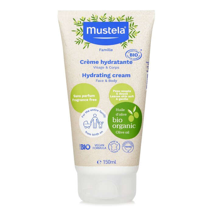 Mustela Organic Hydrating Face And Body Cream with Olive Oil (Fragrance Free) 150ml/5ozProduct Thumbnail