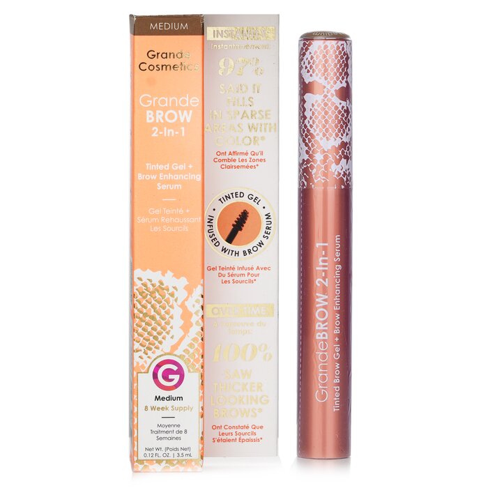 Grande Cosmetics (GrandeLash) GrandeBROW 2 in 1 Tinted Brow Gel + Brow Enhancing Serum 3.5ml/0.12ozProduct Thumbnail