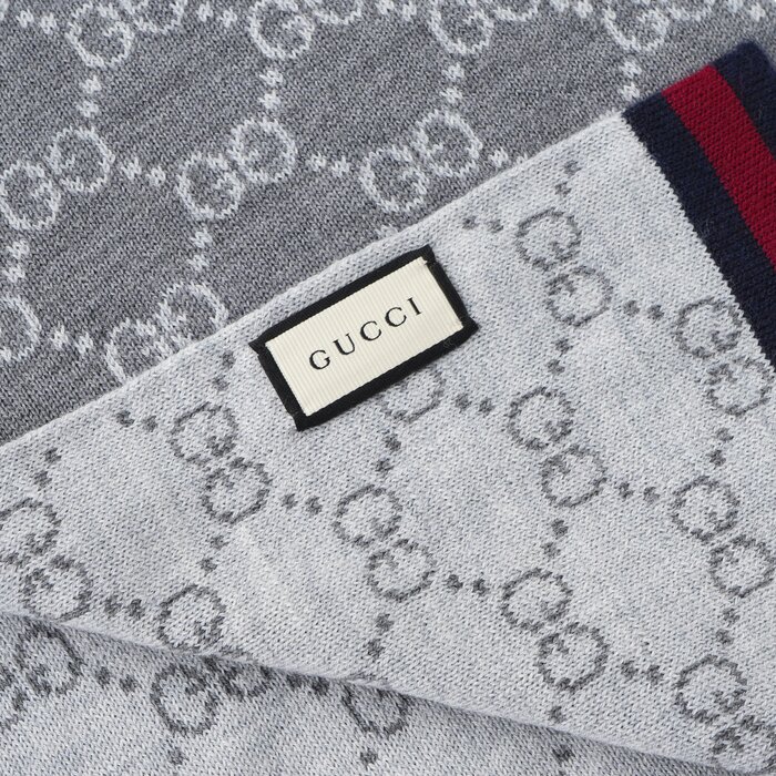 Gucci Unisex Guccissima Scarf 325806 GreyProduct Thumbnail