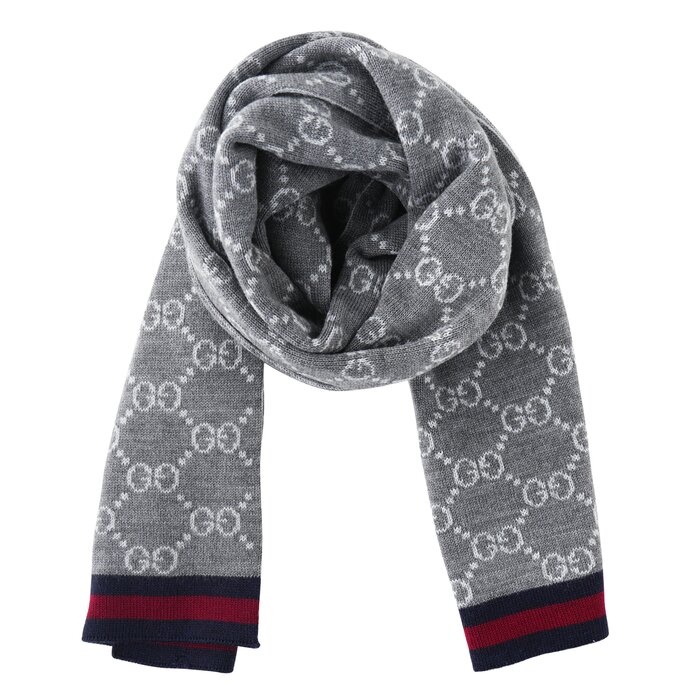 Gucci Unisex Guccissima Scarf 325806 GreyProduct Thumbnail