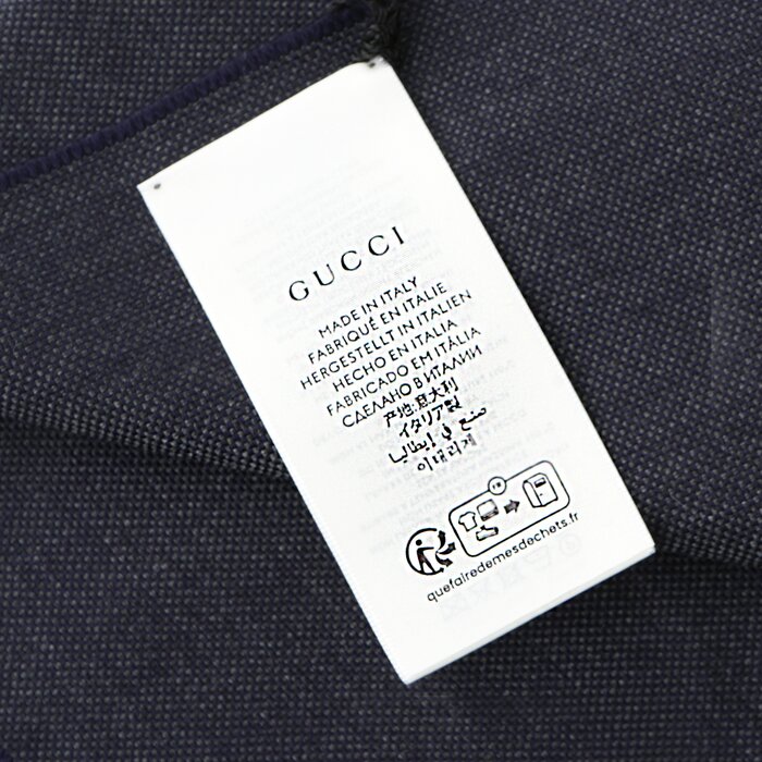 Gucci HALF GG LOGO WOOL SCARF 344994 BlackProduct Thumbnail