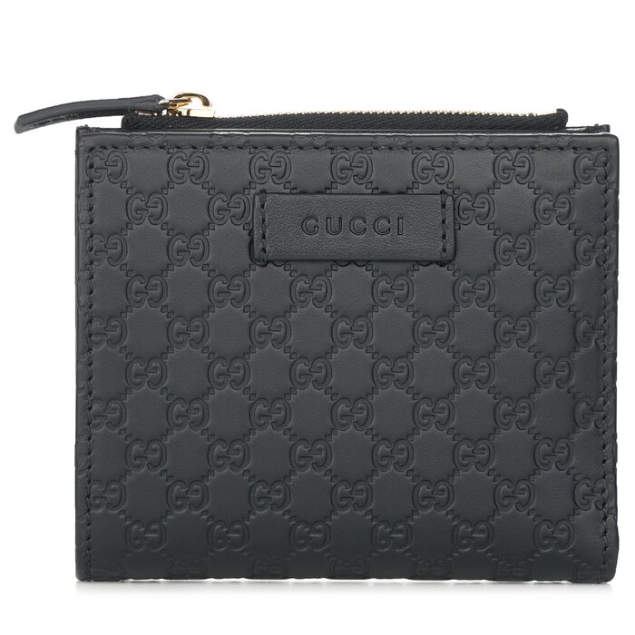 Gucci Micro GG Guccissima Leather Small Bifold Wallet 510318 BlackProduct Thumbnail