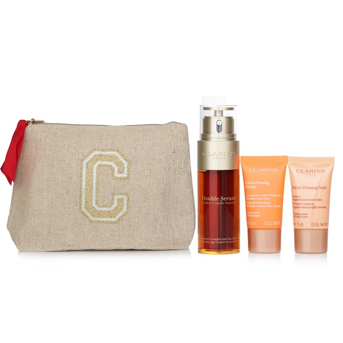 Clarins Rituale Double Serum & Extra Firming Set: 3pcs+1bagProduct Thumbnail