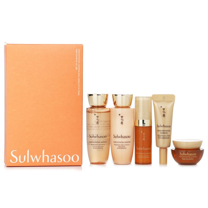 Sulwhasoo Concentrated Ginseng Anti Aging Set: Renewing Water EX 25ml+Emulsion EX 25ml+Serum 5ml+Cream EX 5ml+Cream EX Classic 5ml(Random Packaging) 5pcsProduct Thumbnail