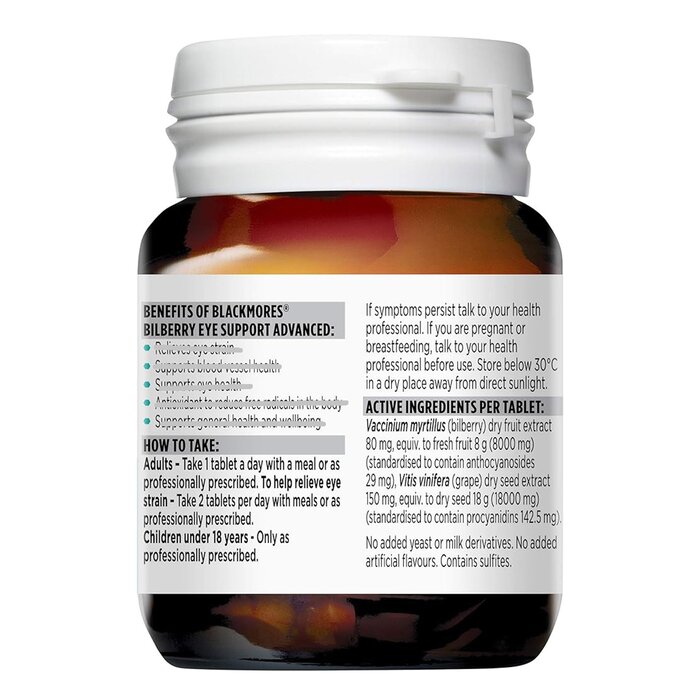 Blackmores Bilberry Eye Support Advanced 30 capsulesProduct Thumbnail