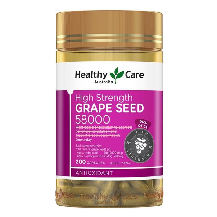 헬시 케어 Healthy Care High Strength Grape Seed 58000mg 200 capsulesProduct Thumbnail