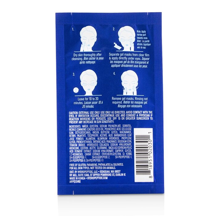 HydroPeptide Polypeptide Collagel+ Line Lifting Hydrogel Mask For Eye 8 TreatmentsProduct Thumbnail