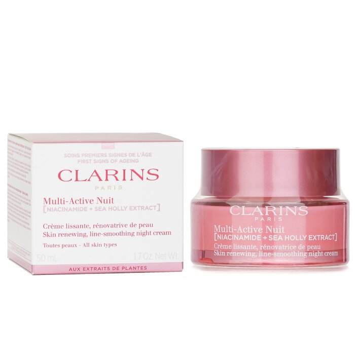 Clarins Multi-Active Nuit (Niacinamide + Sea Holly Extract) Skin Renewing Line-Smoothing Night Cream All Skin Types 50ml/1.7ozProduct Thumbnail