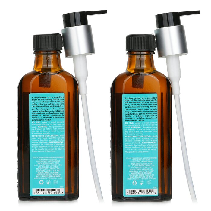 Moroccanoil Moroccanoil Treatment - Original (For All Hair Types) Duo Set 200ml(100mlx2)Product Thumbnail