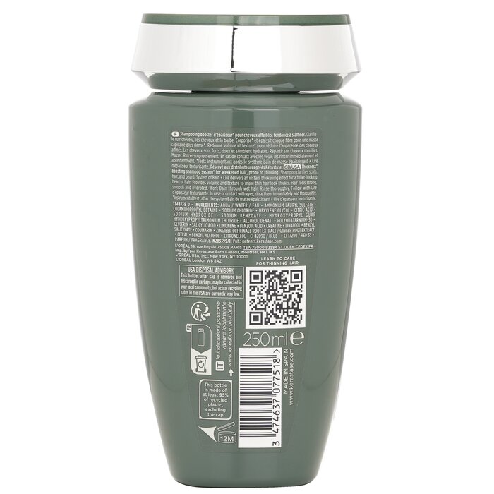 Kerastase Genesis Homme Thickness Boosting Shampoo 250ml/8.5ozProduct Thumbnail