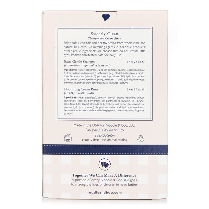 Noodle & Boo Sweetly Clean Kit: Extra Gentle Shampoo 59ml + Noursihing Cream Rinse 59ml 2pcsProduct Thumbnail