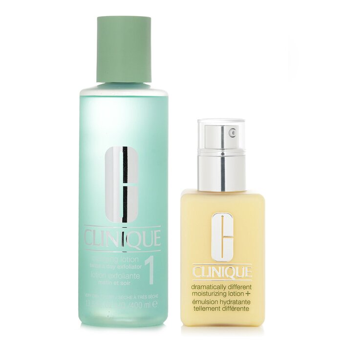 Clinique Dramatically Different Set 1: Moisturizing Lotion+ & Clarifying Lotion 1 - For Very Dry to Dry Combination Skin 2pcsProduct Thumbnail