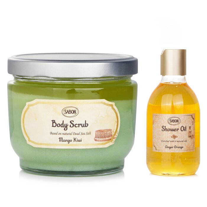 Sabon Body Scrub - Mango Kiwi & Shower Oil - Ginger Orange 2pcsProduct Thumbnail