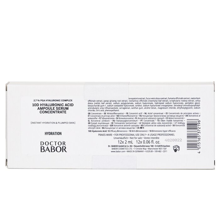 Babor 10D Hyaluronic Acid Ampoule Serum Concentrate 48mlProduct Thumbnail