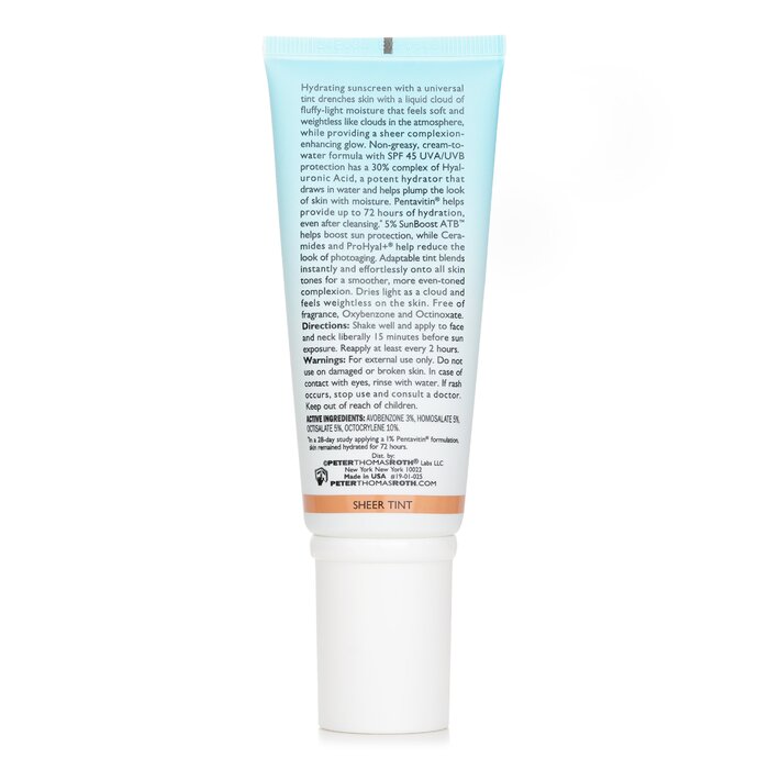 Peter Thomas Roth Water Drench® Hyaluronic Cloud Sheer Tint Moisturizer SPF 45 50mlProduct Thumbnail