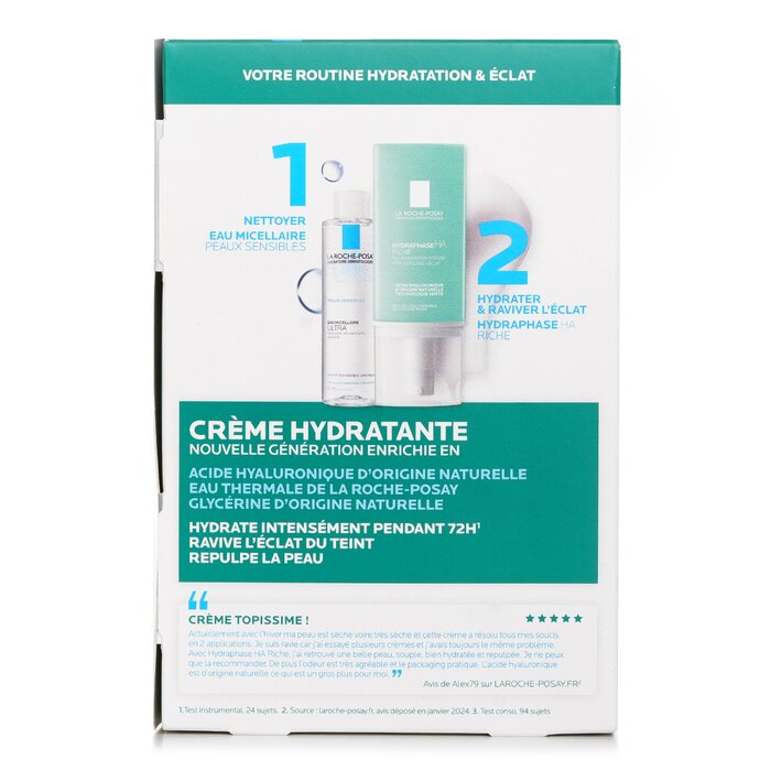 La Roche Posay Votre Routine Hydatation & Eclat Set: Hydraphase HA Riche Moisturizing Cream 50ml + Micellar Water 50ml 2pcsProduct Thumbnail