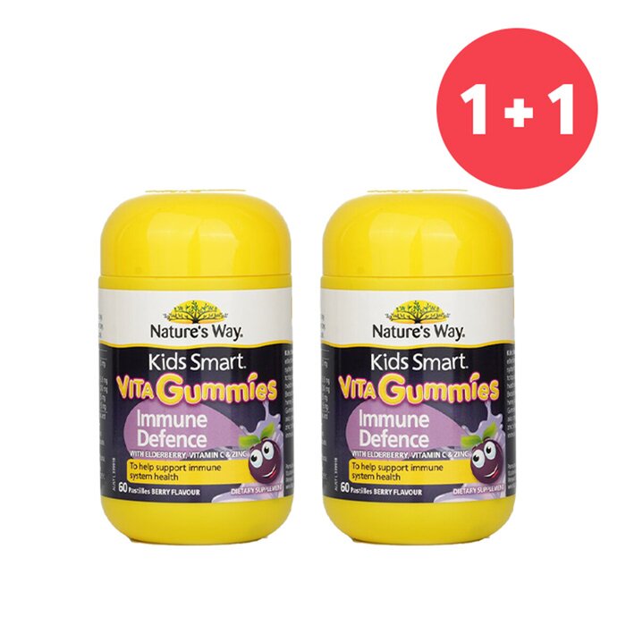 NATURE'S WAY 【1+1 Set】Kids Smart Vita Gummies Immune Defence 60 Pastilles 2pcsProduct Thumbnail