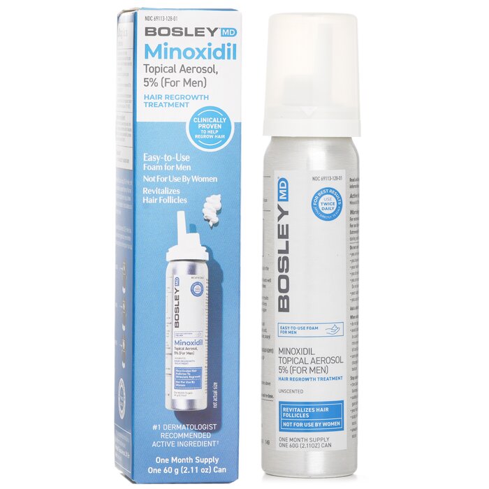 Bosley Minoxidil Topical Aerosol 5% (For Men) Hair Regrowth Treatment 60g/2.11ozProduct Thumbnail
