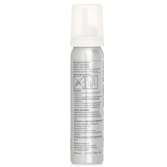 Bosley Minoxidil Topical Aerosol 5% (For Men) Hair Regrowth Treatment 60g/2.11ozProduct Thumbnail