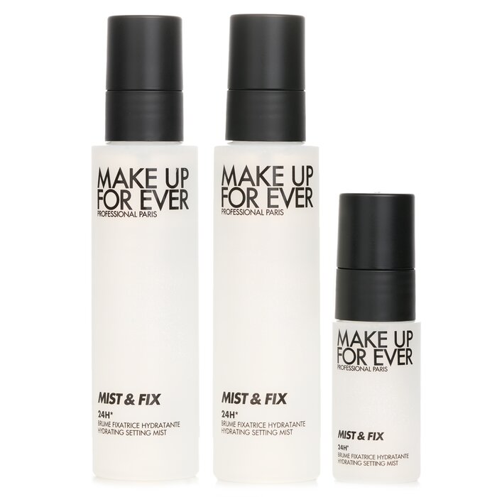 Make Up For Ever Mist & Fix Make Up Setting Spray Travel Set: Mist & Fix 100ml x 2 + Mist & Fix 30ml 3pcsProduct Thumbnail