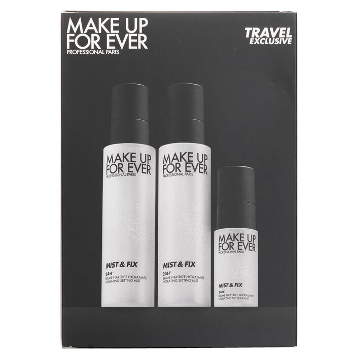 Make Up For Ever Mist & Fix Make Up Setting Spray Travel Set: Mist & Fix 100ml x 2 + Mist & Fix 30ml 3pcsProduct Thumbnail