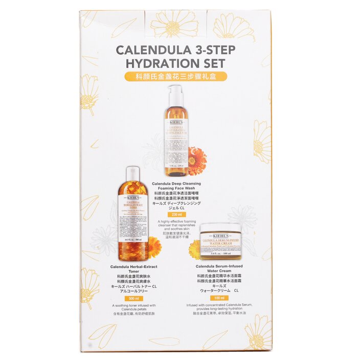 Kiehl's Calendula 3 Step Hydration Set: Face Wash 230ml + Toner 500ml + Water Cream 100ml 3pcsProduct Thumbnail