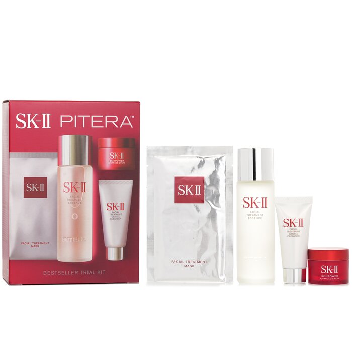 SK II Best Seller Trial Kit: Facial Treatment Ess. 75ml+Facial Treatment Cleanser 20g+SKINPOWER Advanced Cream 15g+ F.T Mask 1pcs 4pcsProduct Thumbnail