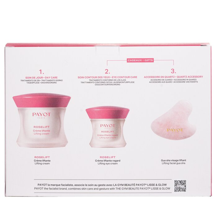 Payot Roselift Lifting Cares Ritual Set: Roselift Lifting Cream 50 ml + Lifting Eye Cream 15ml + Mini Gua Sha 1pc 3pcsProduct Thumbnail