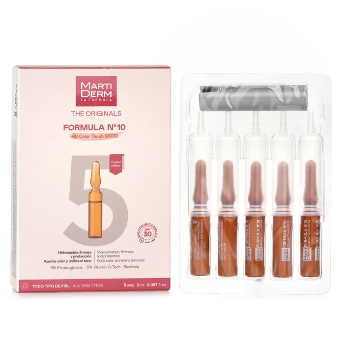 Martiderm The Originals Formula Nº10 HD Color Touch Ampoules SPF 30 5x 2mlProduct Thumbnail