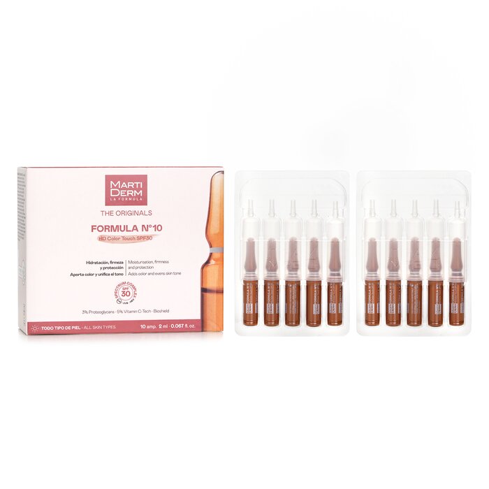 Martiderm The Originals Formula Nº10 HD Color Touch Ampoules SPF 30 10x 2mlProduct Thumbnail