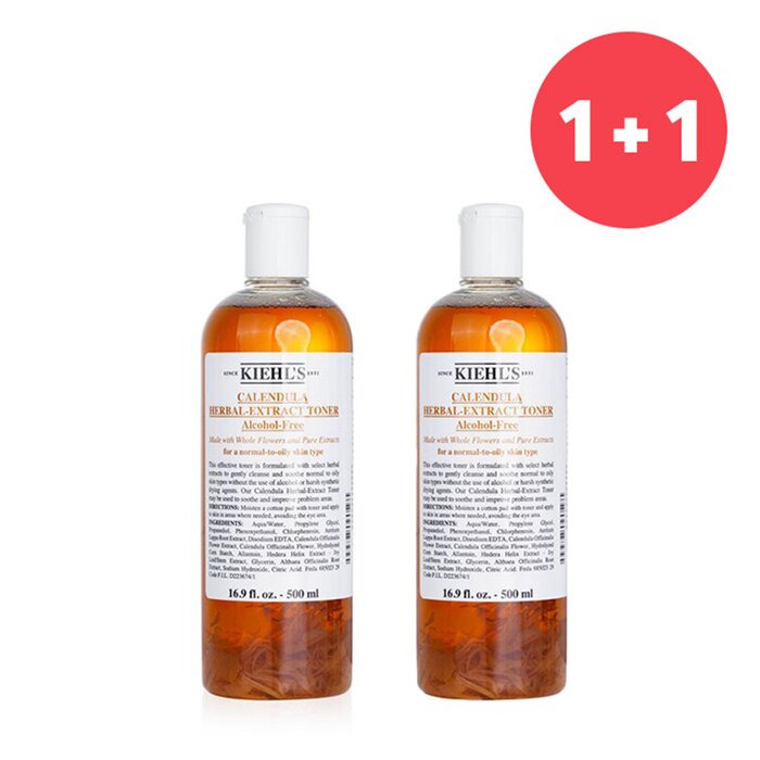 Kiehl's 【1+1 Set】Calendula Herbal Extract Alcohol-Free Toner - For Normal to Oily Skin Types 500ml/16.9oz x2Product Thumbnail