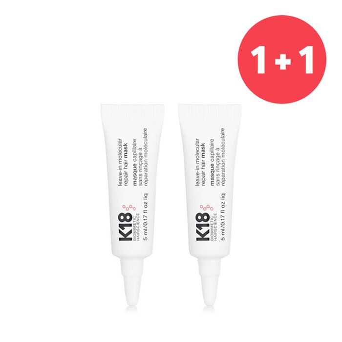 K18 【1+1 Set】Leave-In Molecular Repair Hair Mask 5ml/0.17oz x2Product Thumbnail