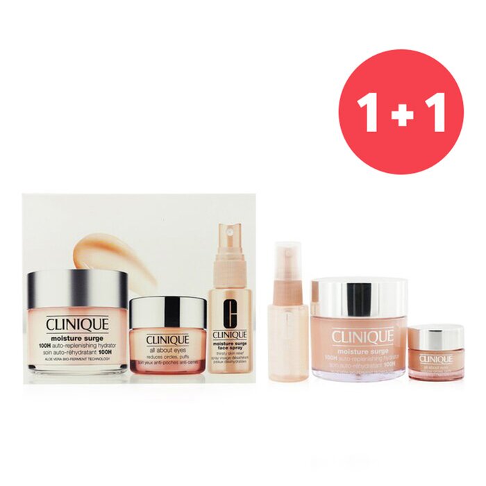 Clinique 【1+1 Set】Moisture Surge Set: Moisture Surge 100H 125ml+ All About Eyes 15ml+ Moisture Surge Face Spray Thirsty Skin Relief 30ml 3pcs x2Product Thumbnail