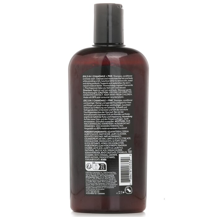 American Crew 3-in-1 Chamomile + Pine Shampoo, Conditioner And Body Wash 450ml/15.2ozProduct Thumbnail
